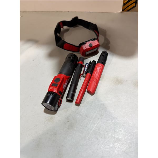 Milwaukee, headlamp and other flashlights, etc.