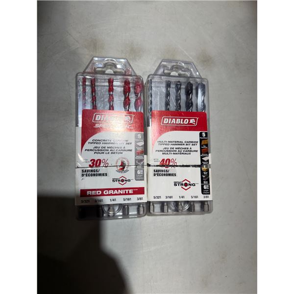 DIABLO speed MON multimeter and concrete carbide hammer bit sets