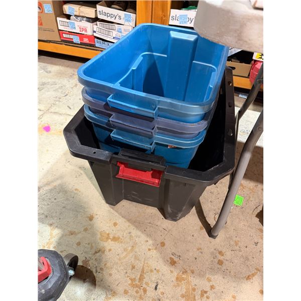 Assorted bins