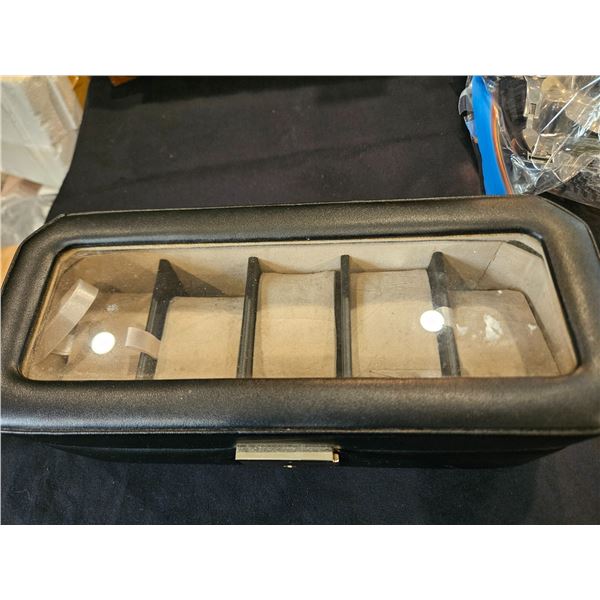 5 watch display case with glass top