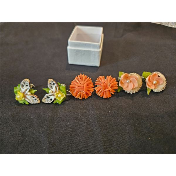 Collection of screw back earrings