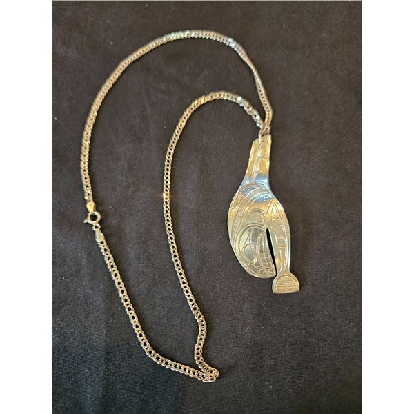 Artist signed Indigenious inspired necklace