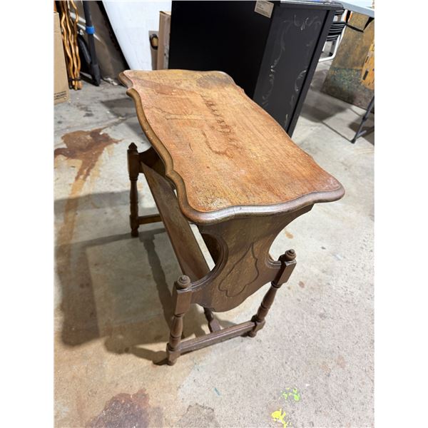 Antique side table 23" x 12 1/2" x 24" tall