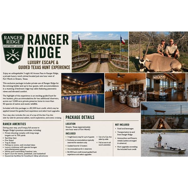 3 Night Stay for Four Guests with Guided Hunt for 2 Hunters