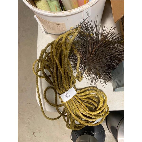 CHIMNEY CLEANER HEAD AND ROPE