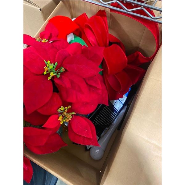 BOX LOT OF CHRISTMAS DECORATIONS