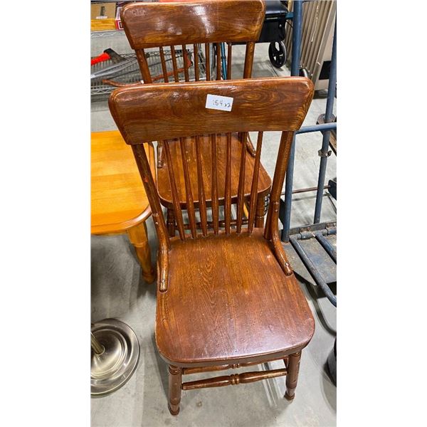 2 WOODEN CHAIRS
