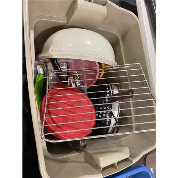 BOX LOT OF KITCHEN DISHES
