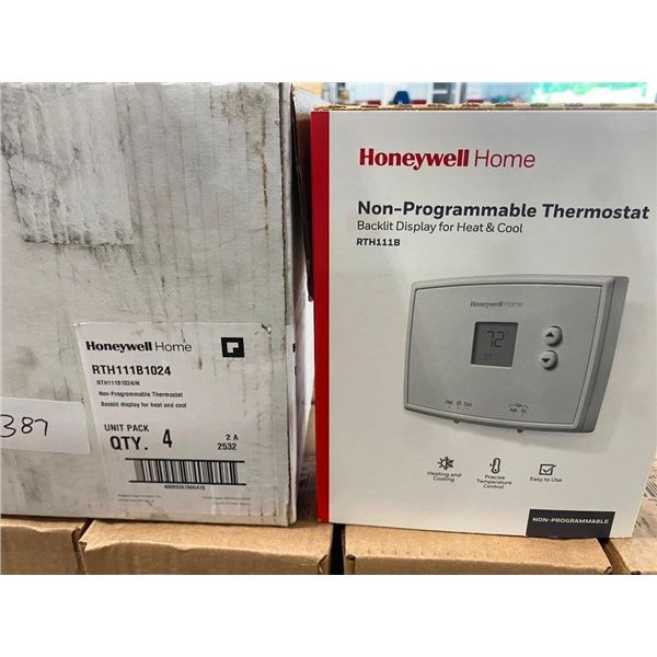 4 HONEYWELL PROGRAMMABLE THERMOSTATS