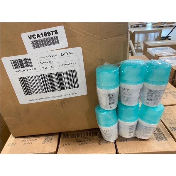 72 50ML BOTTLES OF VICHY DEODORANT