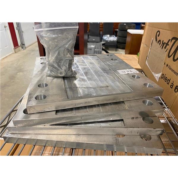 4 ALUMINIUM PLATES 12X12X3/4IN