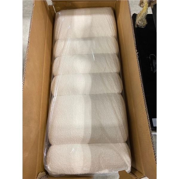 LARGE IVORY OTTOMAN