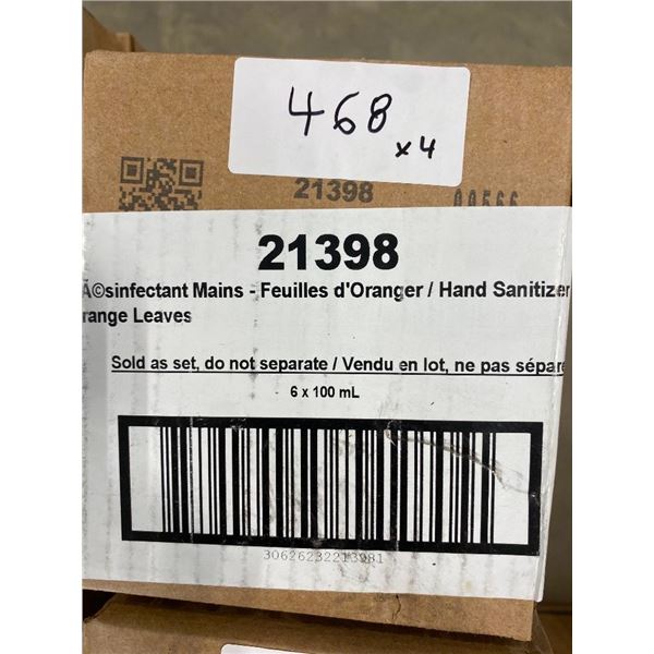 24 BOTTLES OF ORANGE LEAVES HAND SANITIZER