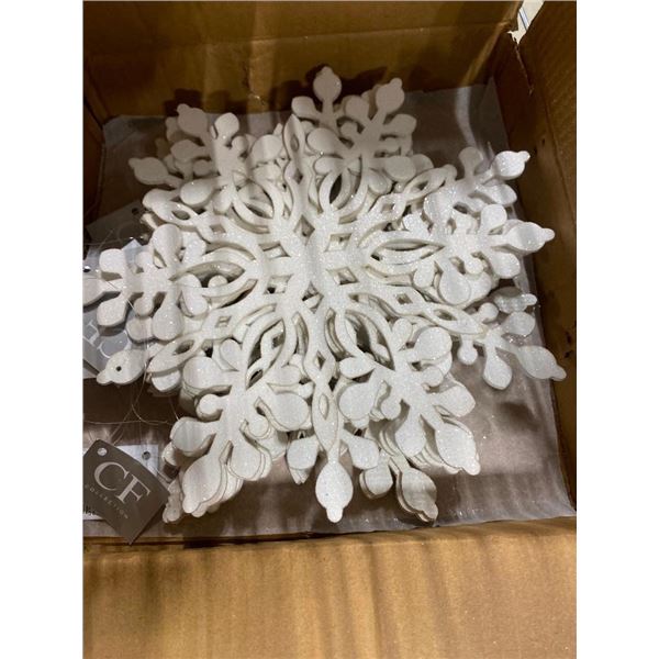 12 SNOWFLAKE DECORATIONS