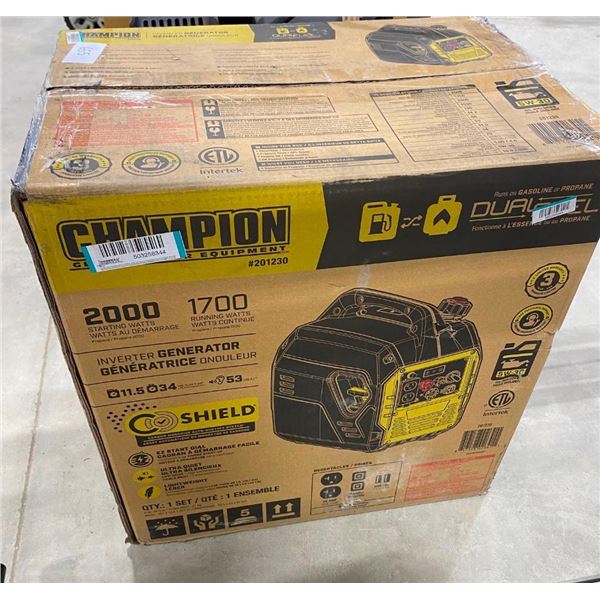 2000 STARTING WATT CHAMPION DUAL-FEUL INVERTER GENERATOR