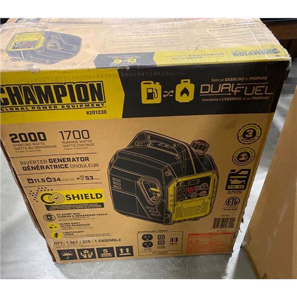2000 STARTING WATT CHAMPION DUAL-FEUL INVERTER GENERATOR