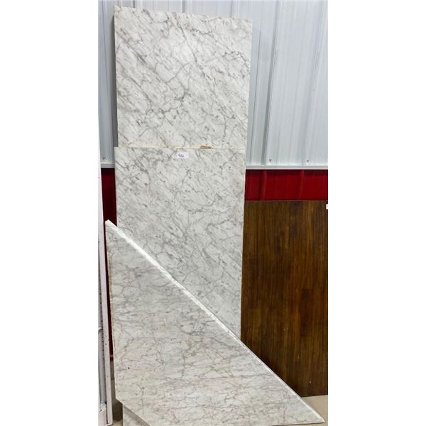 3 ASSORTED PCS OF COUNTERTOP - DAMAGED
