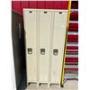 Image 1 : 3 DOOR 36 IN LOCKER - LEG BENT - HAS SOME SCRATCHES