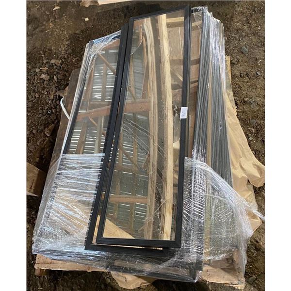 PALLET LOT OF 13.5X49IN STANDING MIRRORS - SOME DAMAGED - SOME MIGHT BE GOOD