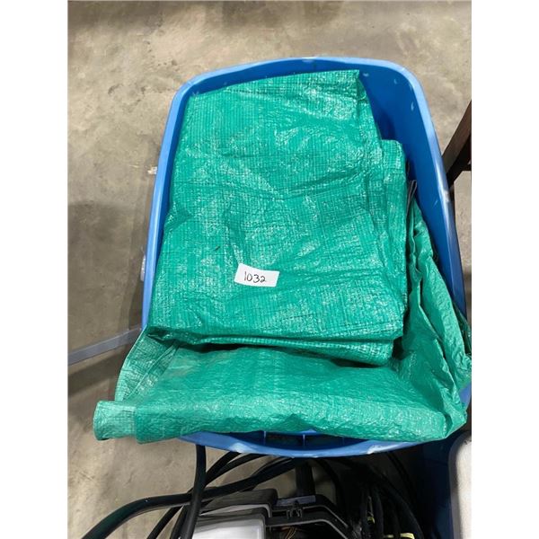 BOX OF TARPS - UNSURE WHAT SIZES THE TARPS ARE