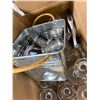 Image 1 : BOX OF GLASS CUPS AND SHOT GLASSES