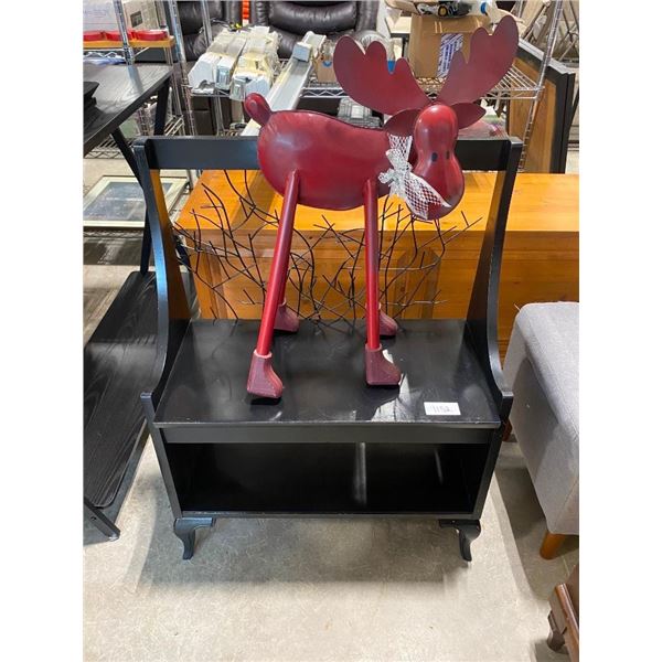 25.5IN ENTRYWAY BENCH AND MOOSE DECORATION