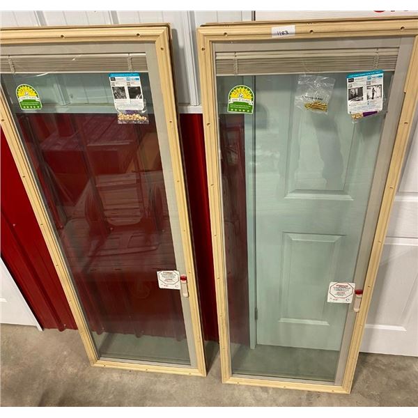 2 OF 66X24IN WINDOWS WITH BLINDS