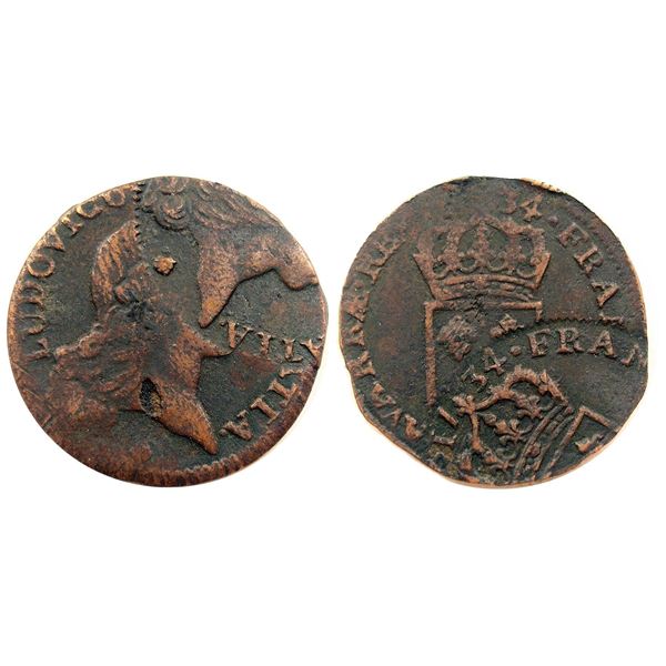 1734-Q [Perpignan Mint] John Law Sol.
