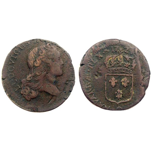 1724-Q [Perpignan Mint] John Law Sol.