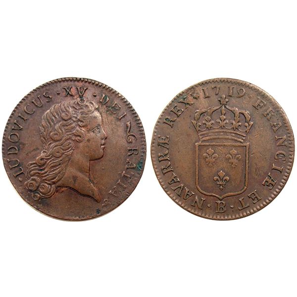 1719-B [Rouen Mint] John Law Sol.