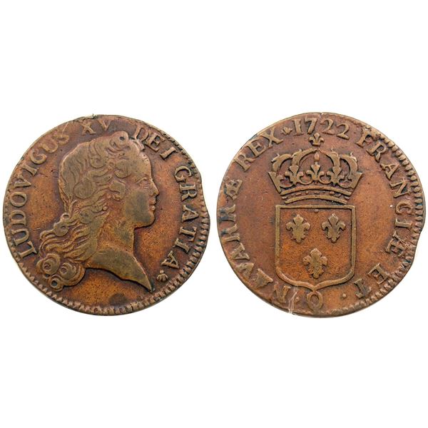 1722-Q [Perpignan Mint] John Law Sol.