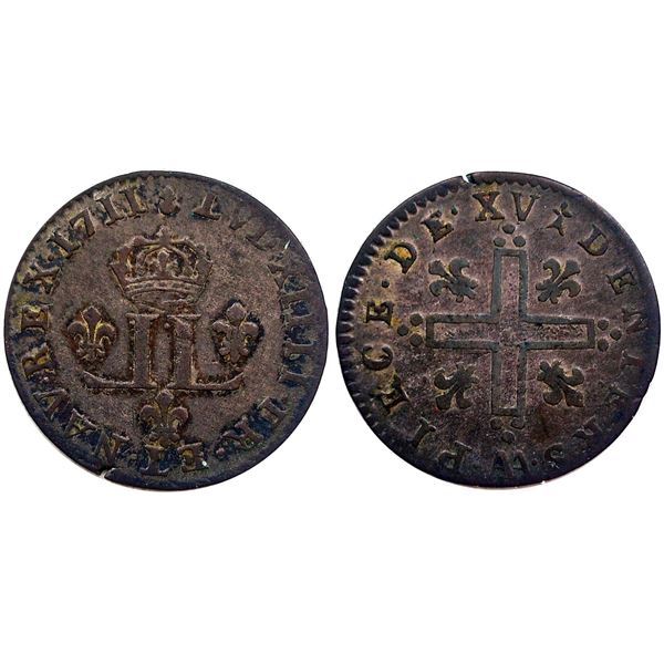 1711-AA [Metz Mint] Billon 15 Deniers.  Vlack 12, Gadoury 95.