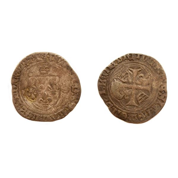 1640 countermark on a Louis XII Blanc aux Couronelles, Ciani 928, Duplessy 664