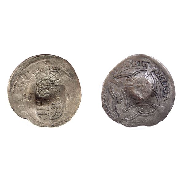 1640 countermark on a 1614 Spanish Patard of Albert & Isabel for Brabant (Spanish Netherlands).