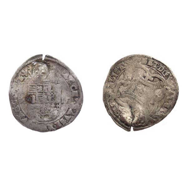 1640 countermark on a 1615 Spanish Patard of Albert & Isabel for Brabant (Spanish Netherlands).