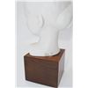 Image 6 : Cybis Porcelain Head of Young Girl Sculpture On Wood Plinth, 1968