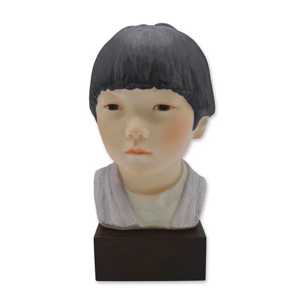 Cybis Porcelain Oriental Boy Cheerful Dragon Sculpture, 1979