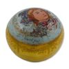 Image 1 : Edna Hibel LE Porcelain Paperweight, Signed, Young Girl Portrait, Vintage