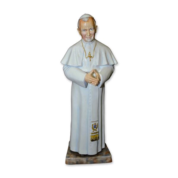Connoisseur Porcelain Sculpture Pope John Paul II, Commemorating The 25th Year Reign
