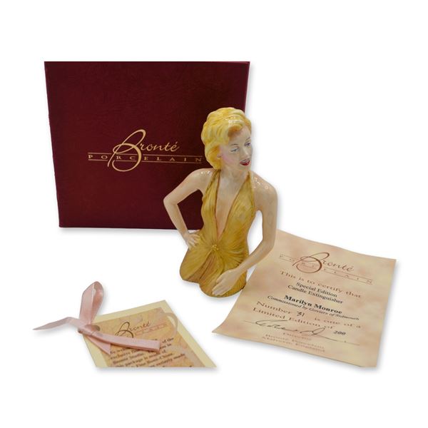 Bronte Porcelain LE Marilyn Monroe Candle Extinguisher, English Fine Bone China, 2010, COA, W/Box