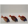 Image 2 : 3Pc Murano Art Glass Multi-Color Tropical Fish Collection