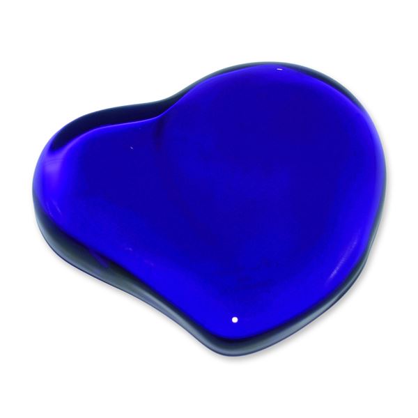 Tiffany & Company By Elsa Peretti The Blue Heart Crystal Paperweight, Signed