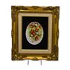 Image 1 : B. Griffiths Original Painting on Porcelain, The Red Strawberries, Signed, Gold Leaf Frame, Museum Q