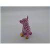 Image 2 : Herend Porcelain Figurine Chihuahua Dog, Raspberry Fishnet W/24kt Gold Applied
