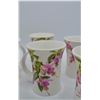 Image 6 : 6Pc Fuchsias By Kathy Pickles For Dunoon Fine Bone China Floral Mugs, 1990