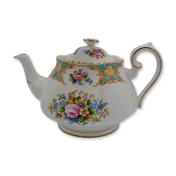 Royal Albert Porcelain Covered Tea Pot Lady Ascot, 1994