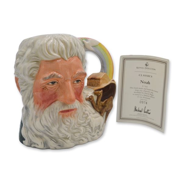 Royal Doulton Classics LE Large Noah Character Jug, 7165, 2001, COA