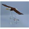 Image 4 : Eagles Club American Bald Eagle Sculpture W/Crystal Pedestal, 9"H, Vintage