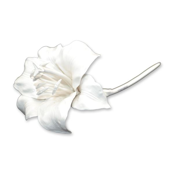 Connoisseur Porcelain Lily In White On Long Stem Prototype Model AP