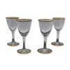 Image 1 : 4Pc Baccarat Crystal Vienne Cordials Clear W/Gold Trim, 3"H